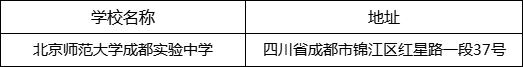 成都市北京師范大學(xué)成都實(shí)驗(yàn)中學(xué)地址在哪里？