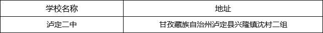 甘孜州瀘定二中地址在哪里？