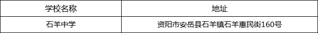 資陽市石羊中學地址在哪里？