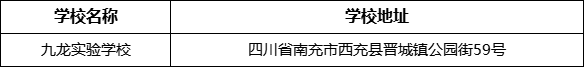 南充市九龍實驗學校地址在哪里？