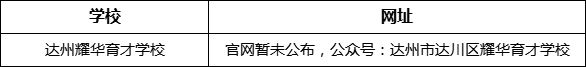 達(dá)州市達(dá)州耀華育才學(xué)校網(wǎng)址是什么？