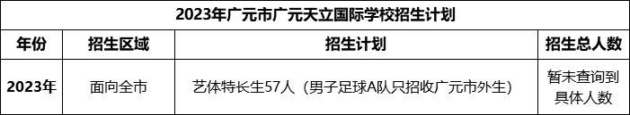 2024年廣元市廣元天立國際學(xué)校招生計劃是多少？