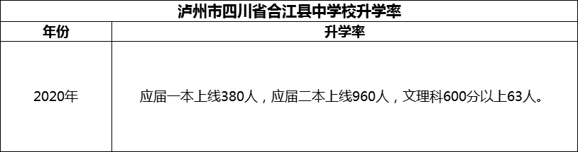 2024年瀘州市四川省合江縣中學(xué)校升學(xué)率怎么樣？