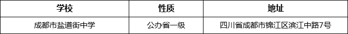 成都市鹽道街中學(xué)詳細(xì)地址、在哪里？