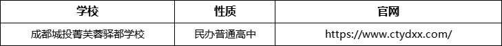 成都市成都城投菁芙蓉驛都學(xué)校官網(wǎng)、網(wǎng)址、官方網(wǎng)站